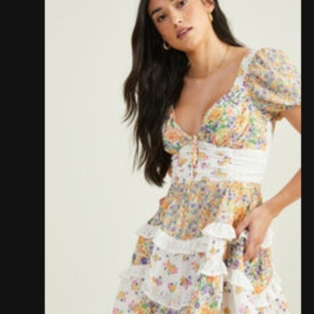 Floral Puff Sleeve Dress